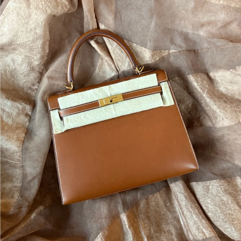 HERMÈS Barénia Fauve Kelly 25 Sellier GHW - Picture 3 of 17